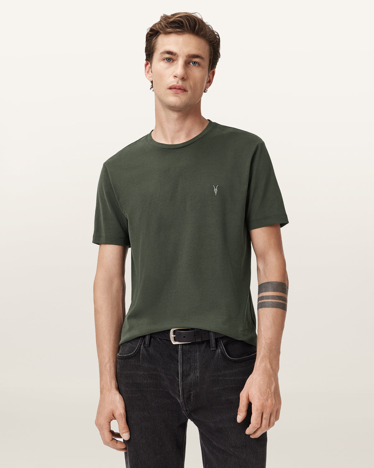 Brace Brushed Cotton Crew Neck T-Shirt