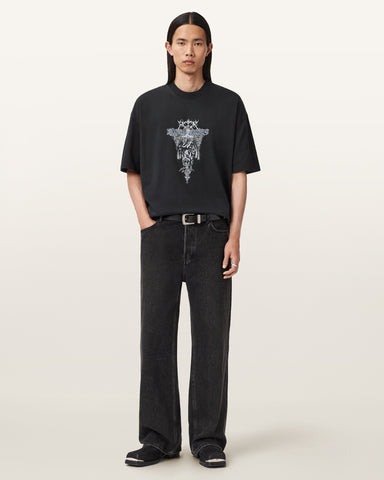 Swords Oversized Graphic T-Shirt