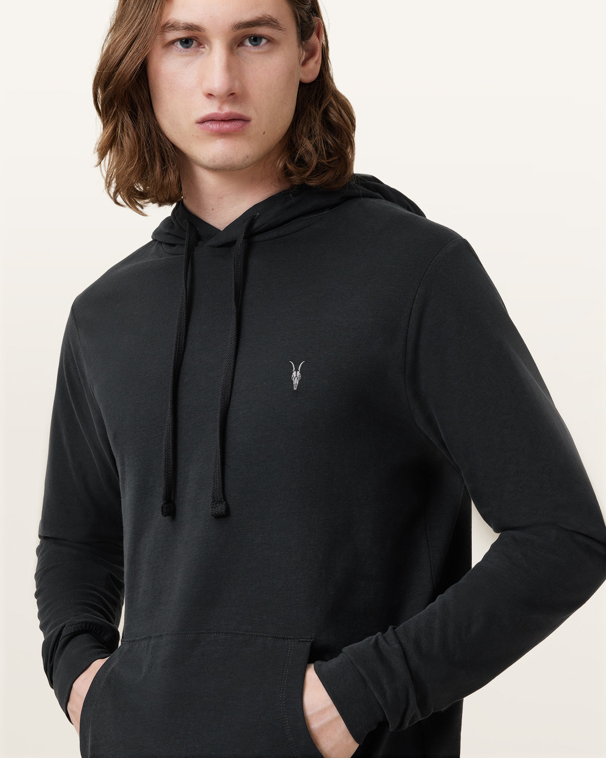 Brace Pullover Brushed Cotton Ramskull Hoodie