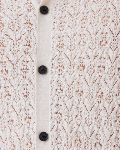 Loire Short Sleeve Open Knit Cardigan