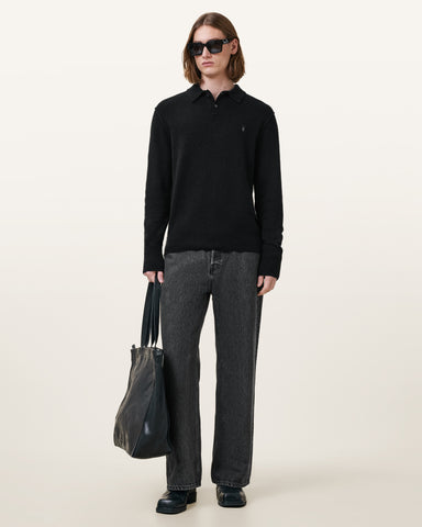 Statten Long Sleeve Ramskull Polo Sweater