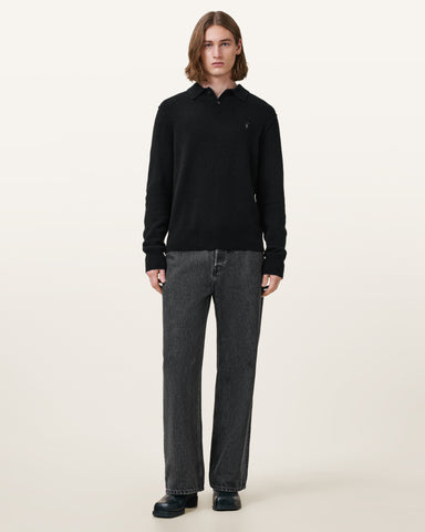 Statten Long Sleeve Ramskull Polo Sweater