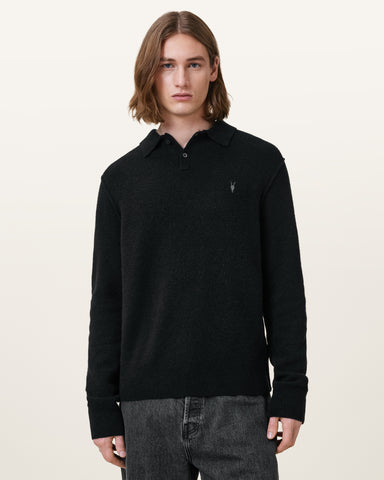 Statten Long Sleeve Ramskull Polo Sweater