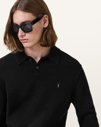 Statten Long Sleeve Ramskull Polo Sweater
