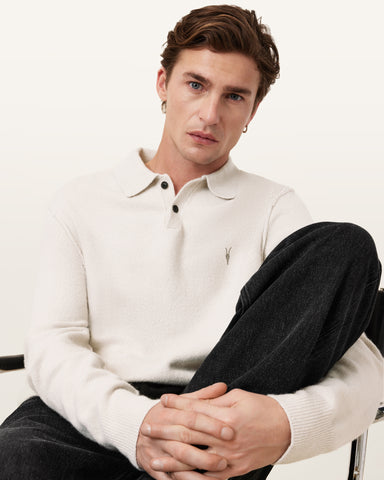 Statten Long Sleeve Ramskull Polo Sweater