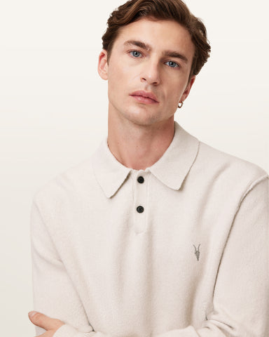 Statten Long Sleeve Ramskull Polo Sweater