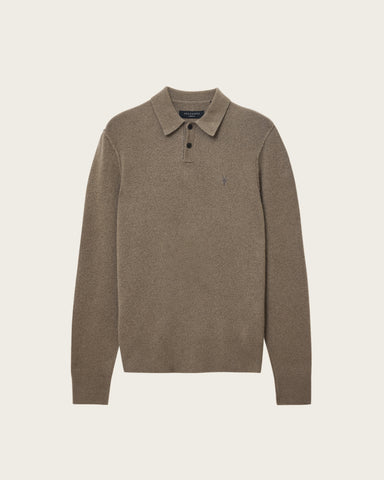 Statten Long Sleeve Ramskull Polo Sweater