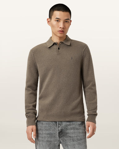 Statten Long Sleeve Ramskull Polo Sweater