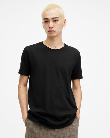Figure Crew Neck Raw Edge T-Shirt