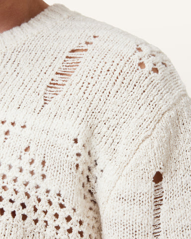 Harvey Distressed Crew Neck Jumper