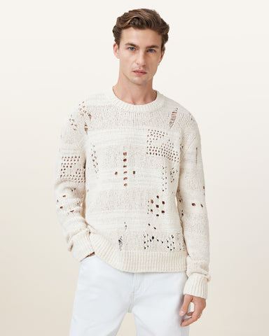 Harvey Distressed Crew Neck Jumper