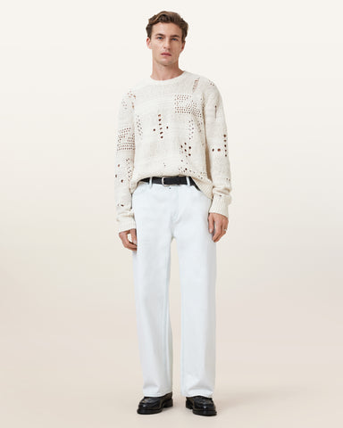 Harvey Distressed Crew Neck Jumper