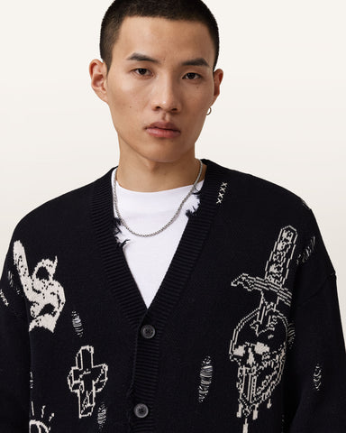 Caledon Oversized Jacquard Cardigan