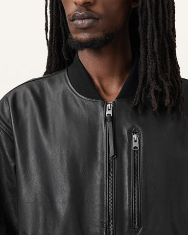 Kino Oversized Leather Bomber