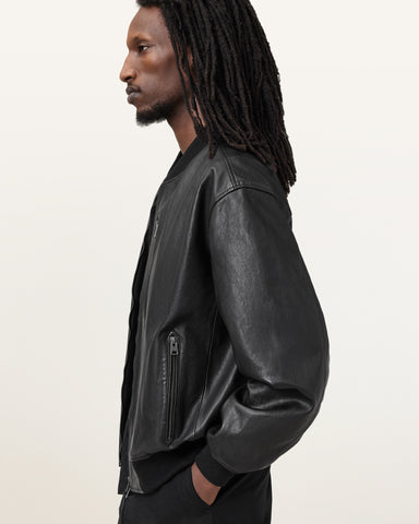 Kino Oversized Leather Bomber
