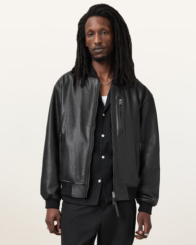 Kino Oversized Leather Bomber