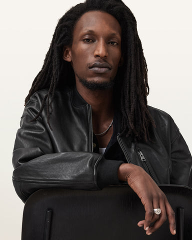 Kino Oversized Leather Bomber