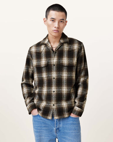 Alvar Checked Western Relaxed Fit Shirt