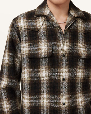 Alvar Checked Western Relaxed Fit Shirt
