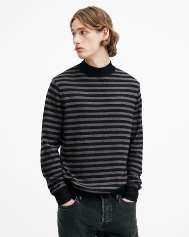 Andi Mock Neck Striped Sweater