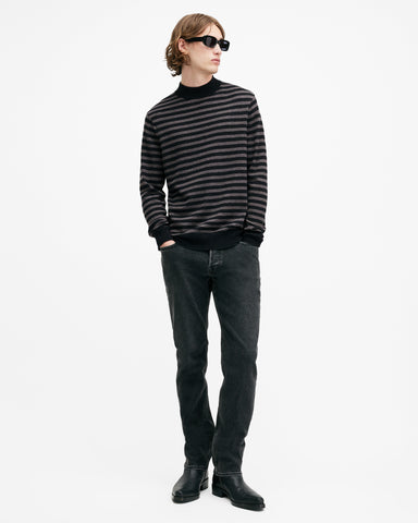 Andi Mock Neck Striped Sweater