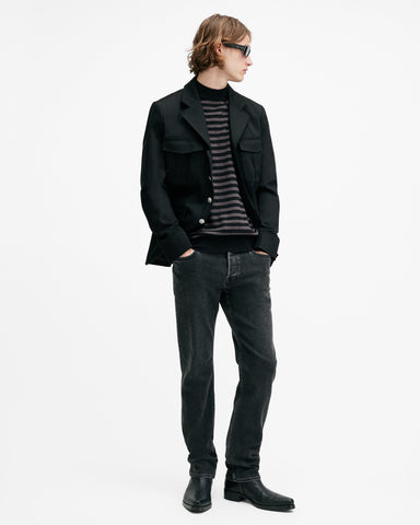 Andi Mock Neck Striped Sweater