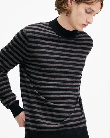 Andi Mock Neck Striped Sweater