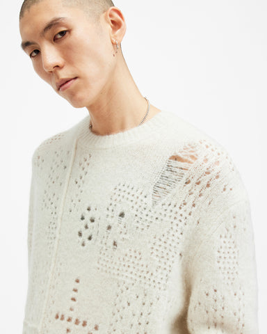 Hadwin Distressed Crew Neck Sweater