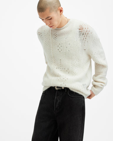 Hadwin Distressed Crew Neck Sweater