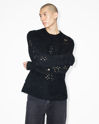 Hadwin Distressed Crew Neck Sweater