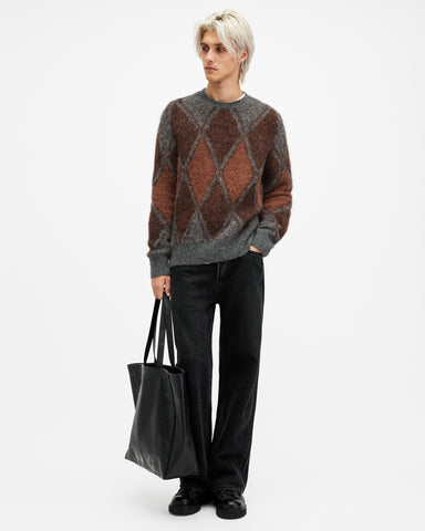 Mord Argyle Relaxed Fit Sweater