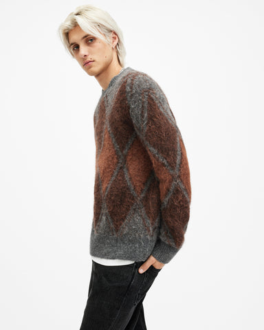 Mord Argyle Relaxed Fit Sweater
