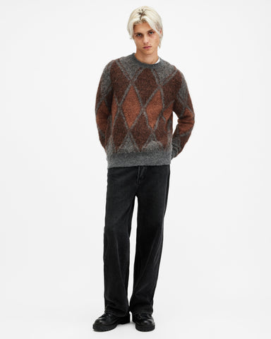 Mord Argyle Relaxed Fit Sweater