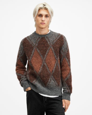 Mord Argyle Relaxed Fit Sweater