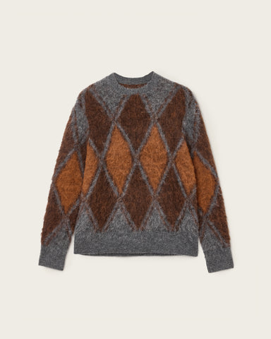 Mord Argyle Relaxed Fit Sweater