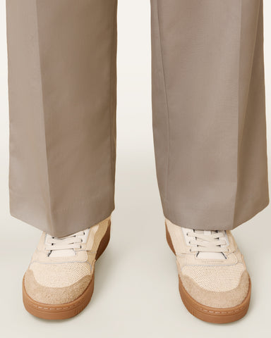 Regan Mesh And Suede Low Top Sneakers