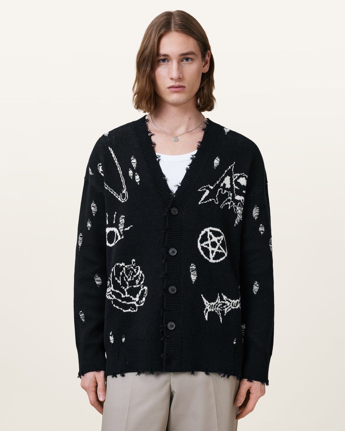 Koto Gothic Jacquard Cardigan