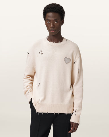 Theo Distressed Embroidered Sweater