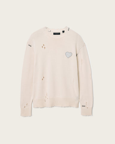 Theo Distressed Embroidered Sweater