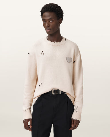 Theo Distressed Embroidered Sweater