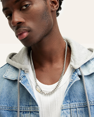 Carabiner Two Tone Necklace