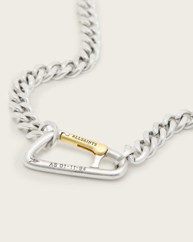 Carabiner Two Tone Necklace