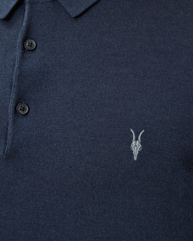 Mode Merino Long Sleeve Ramskull Polo Shirt