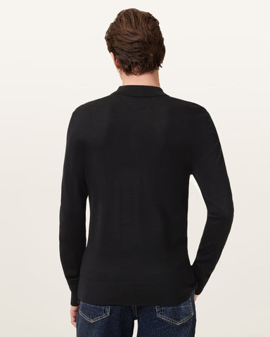 Mode Merino Long Sleeve Ramskull Polo Shirt