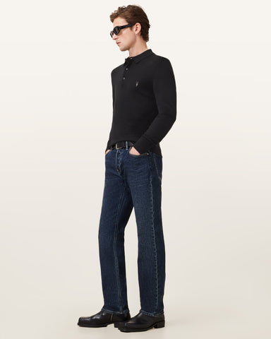 Mode Merino Long Sleeve Ramskull Polo Shirt