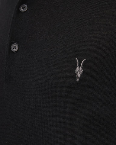 Mode Merino Long Sleeve Ramskull Polo Shirt
