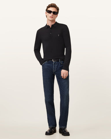 Mode Merino Long Sleeve Ramskull Polo Shirt