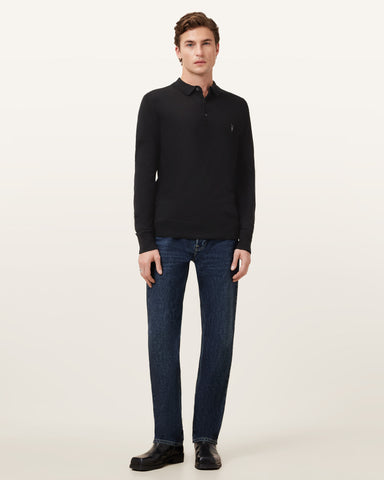 Mode Merino Long Sleeve Ramskull Polo Shirt