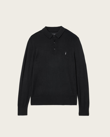 Mode Merino Long Sleeve Ramskull Polo Shirt