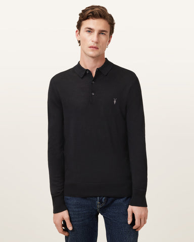 Mode Merino Long Sleeve Ramskull Polo Shirt